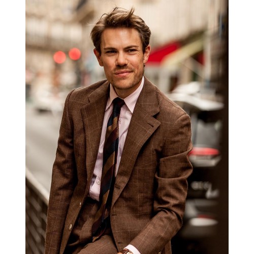 Walnut Plain weave Subtle Windowpane by the Anthology